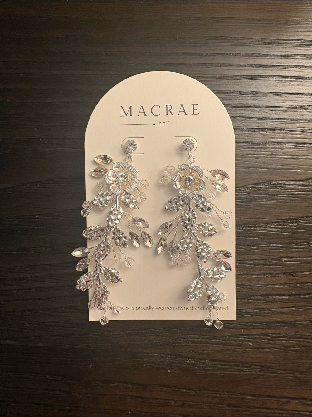 NEW Macrae Silver Floral Drop Earrings